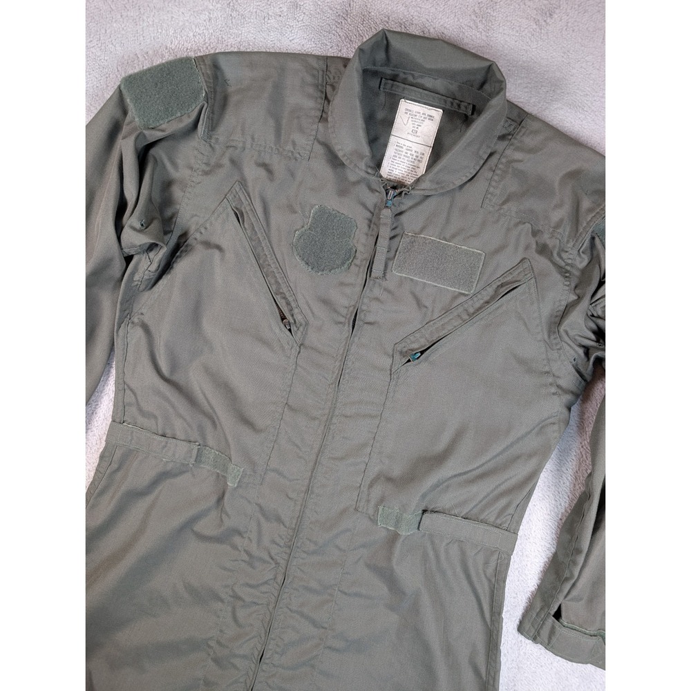 USAF CWU-27/P Flight Suit Sage Green Military Flyers Coveralls Aramid 42R 1987